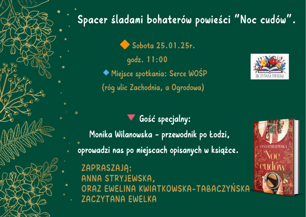 ꜱᴘᴀᴄᴇʀ śʟᴀᴅᴀᴍɪ ʙᴏʜᴀᴛᴇʀóᴡ ᴘᴏᴡɪᴇśᴄɪ "ɴᴏᴄ ᴄᴜᴅóᴡ" ᴀᴜᴛᴏʀꜱᴛᴡᴀ ᴀɴɴʏ ꜱᴛʀʏᴊᴇᴡꜱᴋɪᴇᴊ. 2 Serdecznie zapraszam do licytacji najnowszej ksiazki autorstwa Anny Stryjewskiej 5